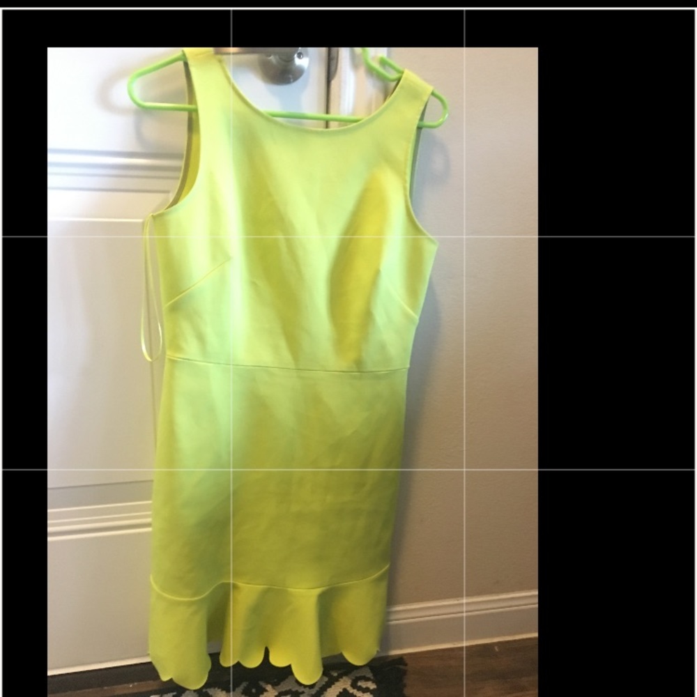 Lime Green Scalloped JCrew Dress